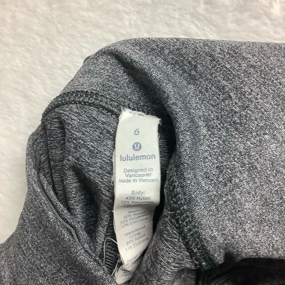 Lululemon Motionful 7/8 Tight 25" Heathered Black / Gray Size 6 Leggings - Picture 7 of 12